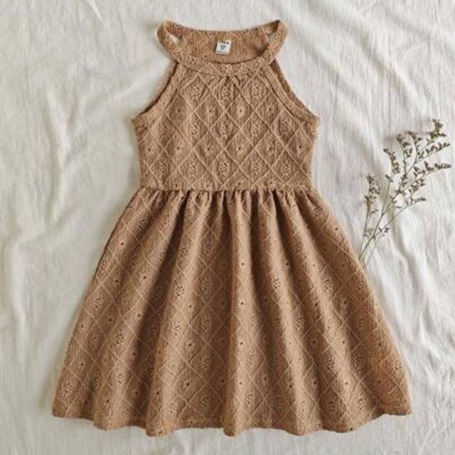 SHEIN Young Girl Summer Halter Fashion Chic High-End Cami Dress, Suitable For Summer Beach Vacation, Parties, Gatherings With Friends