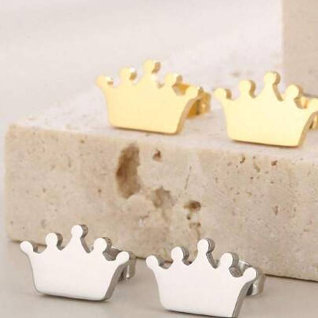 SHEIN Customized Crown Name Tag Earrings, Thanksgiving Gift Back To School Winter Gift Ideas Boy Girl Valentine&#39;s Day,Multi-Functional,Ornamental,Letter,Sty
