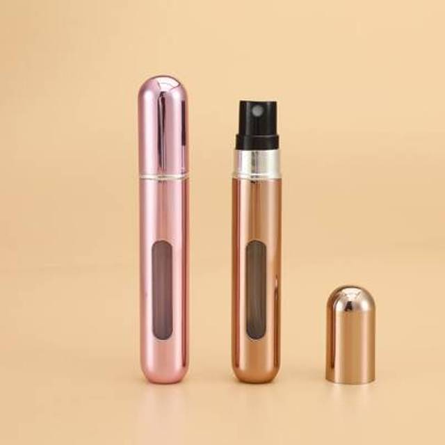 SHEIN 2pcs 8 ML Empty Perfume Spray Bottle,Refillable Perfume Atomizer Bottle, Mini Spray Bottles, Small Pocket Perfume Bottle, Scent Pump Case, Portable Em