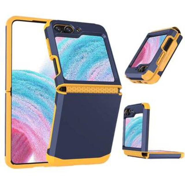 SHEIN Fashion Rugged Armour Phone Protective Case Cover For Galaxy Z Flip 6 5 4 3 For Christmas, Birthday, New Year Gifts, Winter,Gifts For Family, Friends,