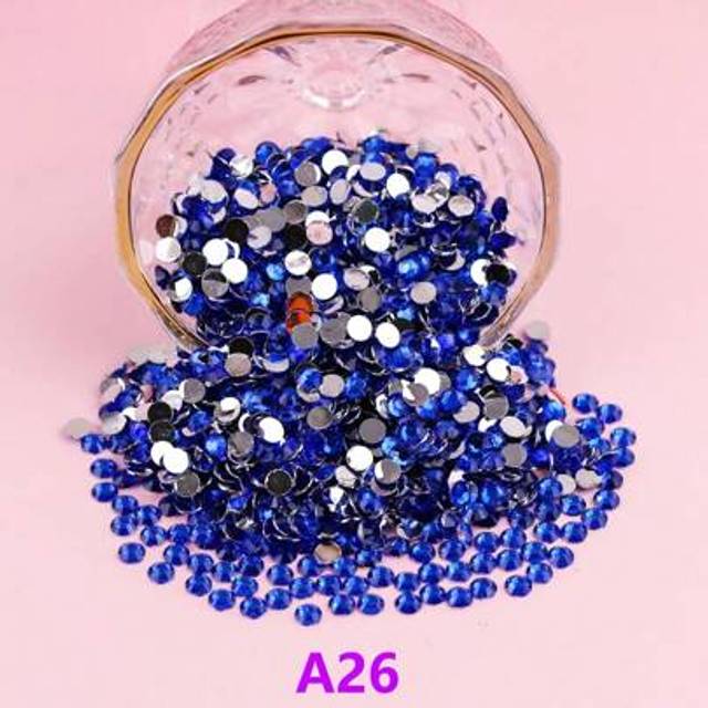 SHEIN 2mm - 6mm  Resin Rhinestones  Color Non Hotfix Flat Back Glue On Nail Gems Strass Glitter Bling Rhinestone Jelly Beads For Nail Art, Mugs, Bottles, Tu