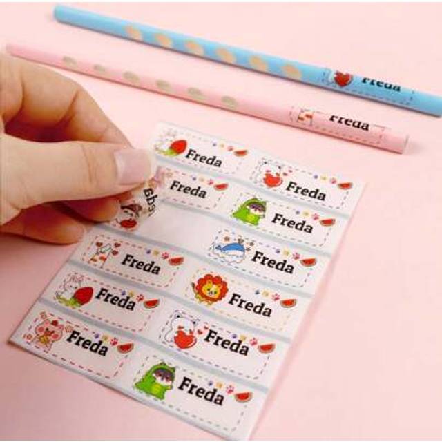 SHEIN 100pcs Custom Text Stickers,Customized Name Transparent Stickers,Personalized Waterproof Name Labels,Customizable Birthday Gifts,Water Bottle Stickers