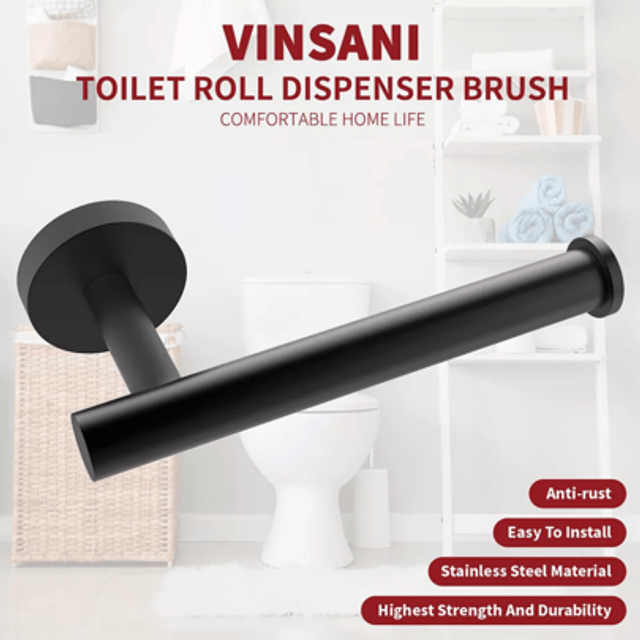 SHEIN 1/2PCS Toilet Roll Holder Dispenser Wall Mounted Stainless Steel Modern Style Bathroom Wall Mounted Roll Holder Toilet Paper Holder For Bathroom,Bathr