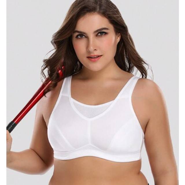 Wingslove Plus Size Full Coverage Sports Bra For Women - High Support U-Back Wireless Workout Bra, Breathable Comfortable Yoga Gym Running , Unpadded Maximum Su