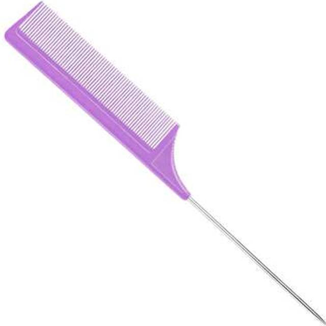 SHEIN 1Pc Rat Tail Comb, Hair Sectioning Dyeing Comb With Hooked Tail End Pointed Tail Comb Hair Combs Sectioned Hair, Hair Combs, 1PC Carbon Fiber Plastic