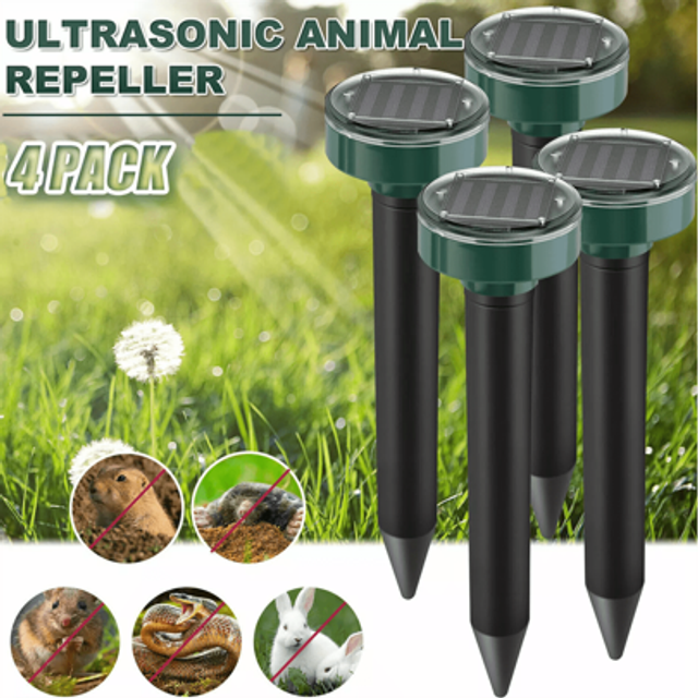 SHEIN 2~8Pcs Mole Rat Repellent Solar Repeller Spike Garden Pest Deterrent UK