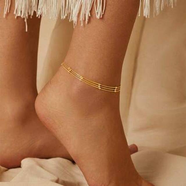 SHEIN 1pc 925 Sterling Silver Pearl Anklet, Gift For Women Daily & Vacation Wear
