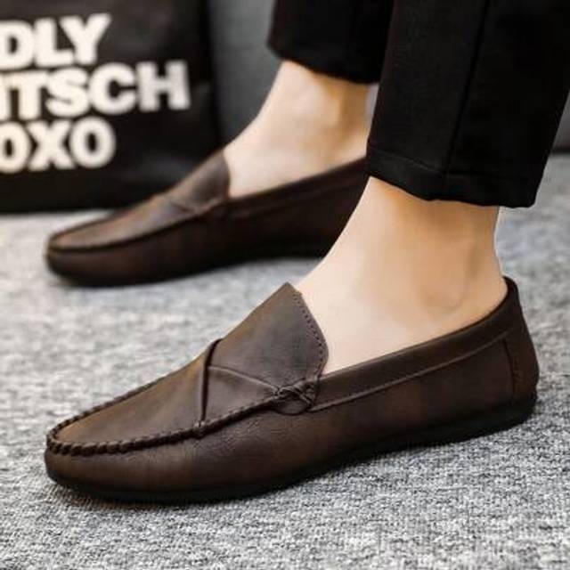 SHEIN 2025 New Breathable Slip-On Casual Loafers, Comfortable Driving Shoes For Men, Spring/Autumn (Note: Loafers Run Small, Please Order One Size Up For Bi