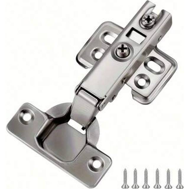 SHEIN 2pcs Hydraulic Cabinet Hinges Soft Close Cabinet Hinges, Kitchen Cabinet Hinges, Adjustable Kitchen Cabinet Door Hinges With Screws