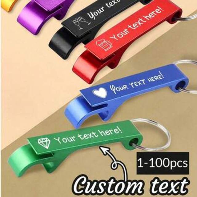 SHEIN 1/10/20/50pcs Custom Keychain,Custom Bottle Opener,Personalized Keychain,Customized Keychain,Cool Keychains,Custom Keychain With Picture,Customizable