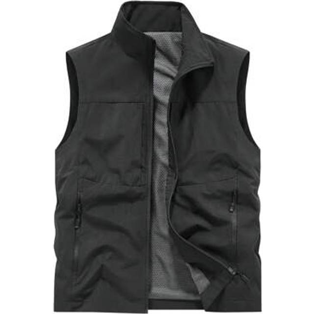 SHEIN Men&#39;s Outdoor Multi-Functional Tactical Vest, Spring/Summer Fishing Photography Casual Jacket With Multiple Pockets