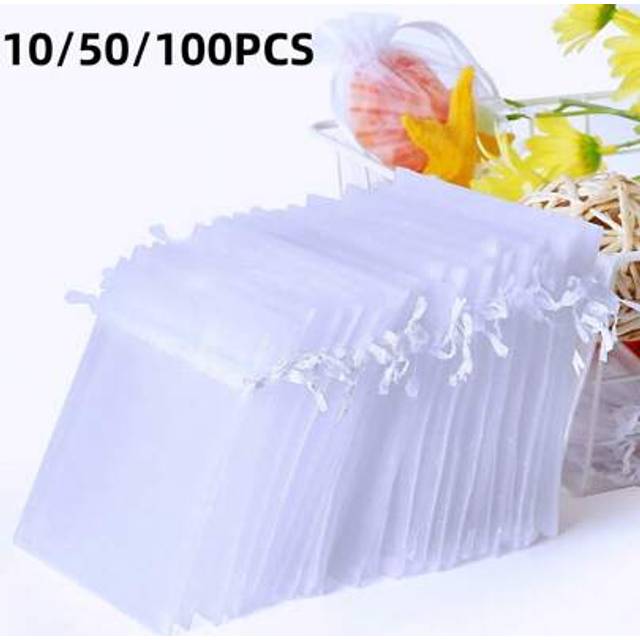 SHEIN 10/50/100PCS Organza Gift Bags, Small Size Wedding Favor Bags, Gift Packaging Supplies For Holidays, Events And Parties, Home & Living, Wedding & Part