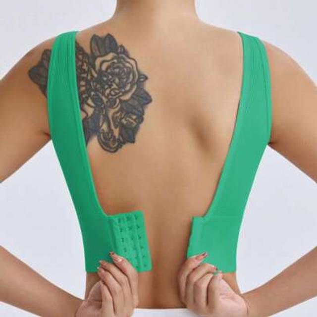 SHEIN Women Solid Color Seamless High Intensity Fixed Cup Sports Racerback Bra,SportsBrasWithoutRemovablePads,SportsBraWithSewn-InPads,HighImpact