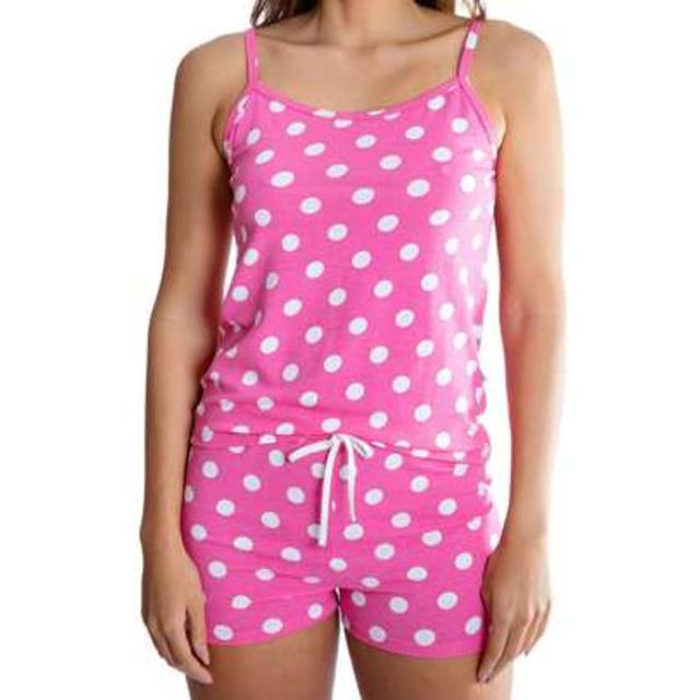 SHEIN Women&#39;s Summer Lounge Set Sleeveless Heart/Dot Print Cami Tops Shorts Sleepwear Sets
