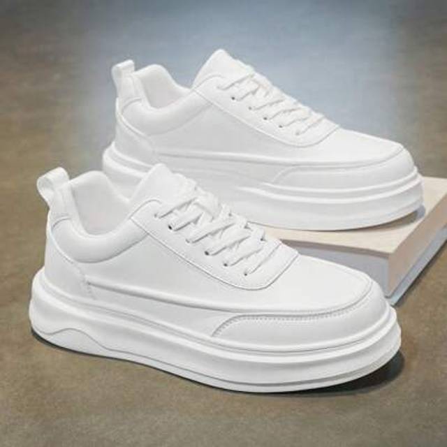 SHEIN Men&#39;s Simple Fashion Solid Color Splicing Lace-Up Round Toe Sneakers, College Style Casual Daily Versatile Lightweight Low-Top Leisure Sport Shoes