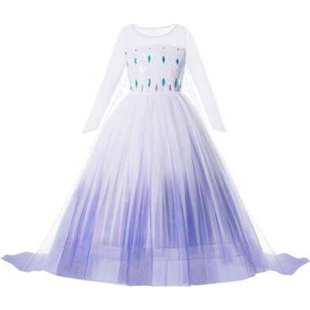 SHEIN Young Girl Gradient Tulle Puff Skirt Sequin Long Train Birthday Party Dress, Suitable For Outings, Hangouts, Birthday Parties, Princess Parties, Back