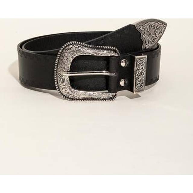 SHEIN 1pc Men&#39;s Western Style Matte Carved Belt, Versatile Accessory For Summer Jeans Summer, School