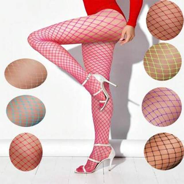 SHEIN 1pc High Elasticity Fishnet Tights For Women,Crotchless Fishnet Tights Without Liner