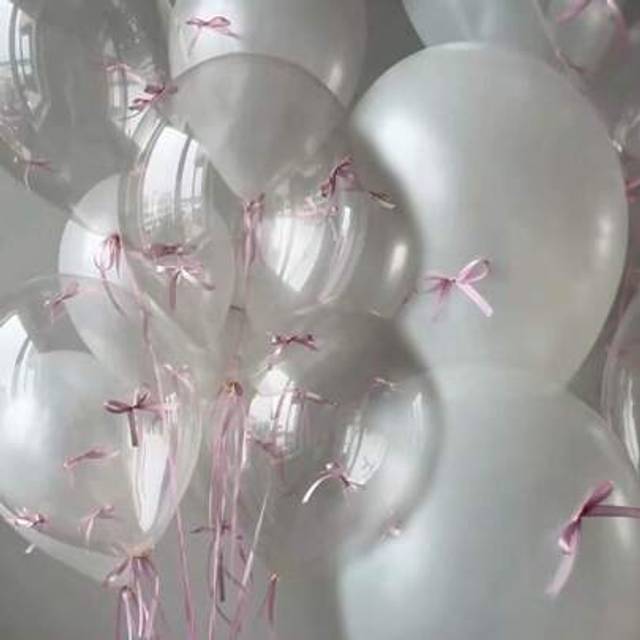 SHEIN 92/102pcs Transparent Bobo Balloons, 12-Inch White Latex Balloons, With Black Bow Decoration, Suitable For Punching In And Taking Photos, Valentine&#39;s