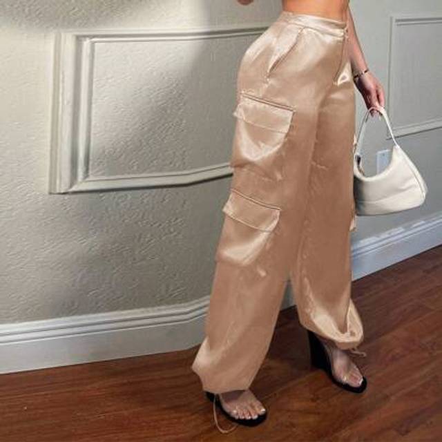 SHEIN Festival Street Style Casual Cargo Pants With 3D Pockets For Women