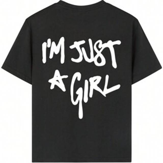 SHEIN Teenage Girls Funny Graphic Print Round Neck Short Sleeve Casual T-Shirt, Summer Top