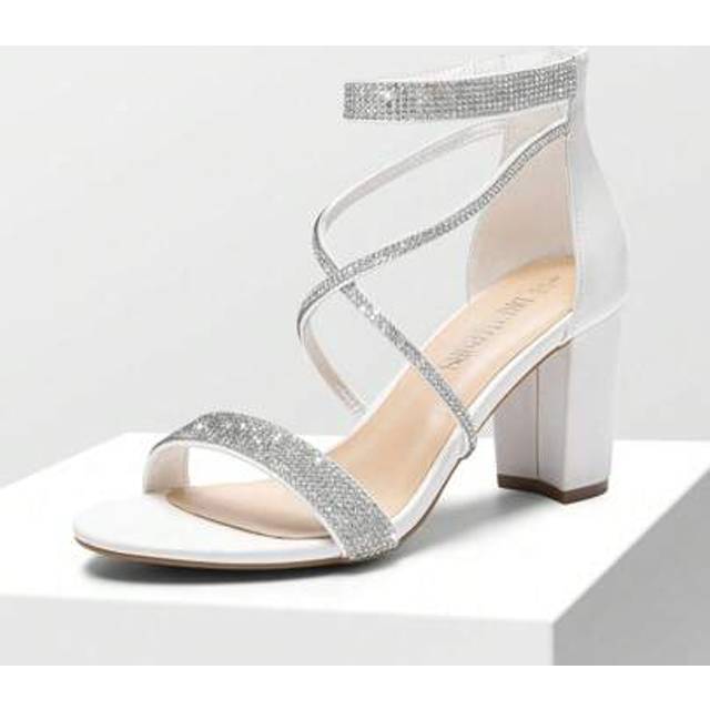 SHEIN Women&#39;s Heels Chunk Low Heel Pump Sandals Ankle Strappy Dress Heeled Sandals For Wedding Evening