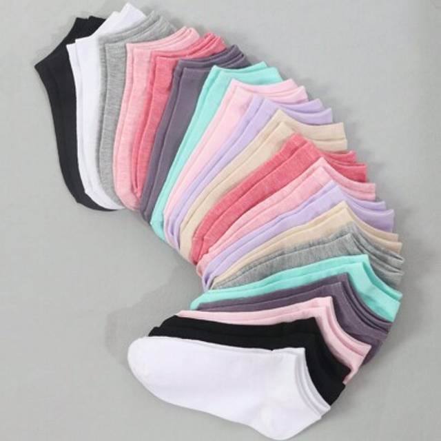 SHEIN 20pcs Women&#39;s Multicolor Short Casual Thin Socks, Low Vamp Summer Short Tube Socks
