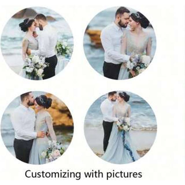 SHEIN 1Pc 10X10Cm Personalized Acrylic Coaster With Customized Pictures, Texts And Logos As Non-Slip Cup Mat, Used As Gifts For Wedding, Bar, Office, Kitche