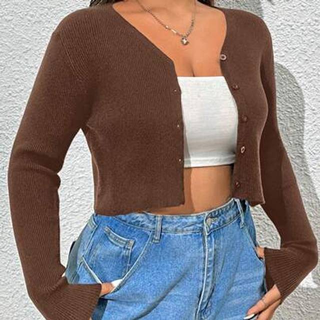 SHEIN Plus Size Lightweight Thin Knit Cardigan