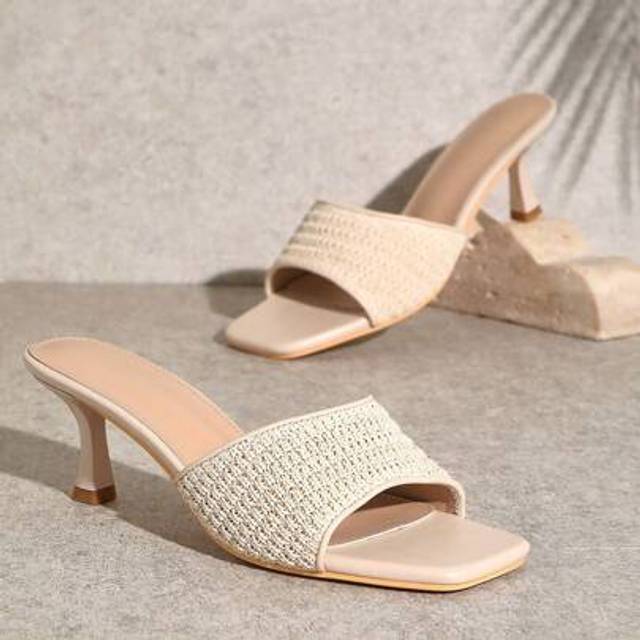 SHEIN Women&#39;s Fashion Comfortable One Band Heeled Sandals Spring Shoes Spring Break Easter Prom Heels Wedding Shoes