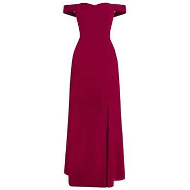SHEIN Elegant Off-Shoulder Slit Thigh Bridesmaid Dress, Party Gown For Birthday, Wedding, Engagement, Cocktail