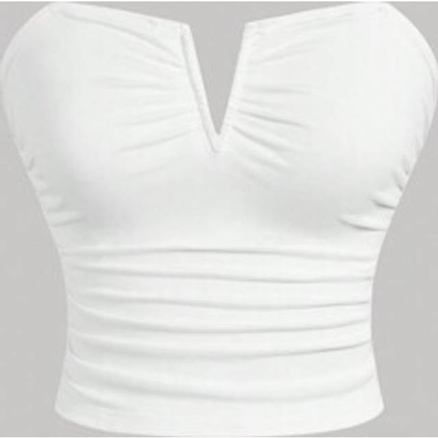 SHEIN Women&#39;s White Deep V Neck Ruched Camisole Top,Spring Top,Summer Tops,Beach Outfits For Woman,Going Out Tops Women,Rave Outfits Festival,Mardi Gras,90s