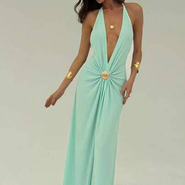Aloruh Women Solid Color Halter Pleated Sexy Backless Dress Summer Summer Outfits Summer Clothes Beach Outfits For Woman  Beach Vacation Vacation Outfits Wom