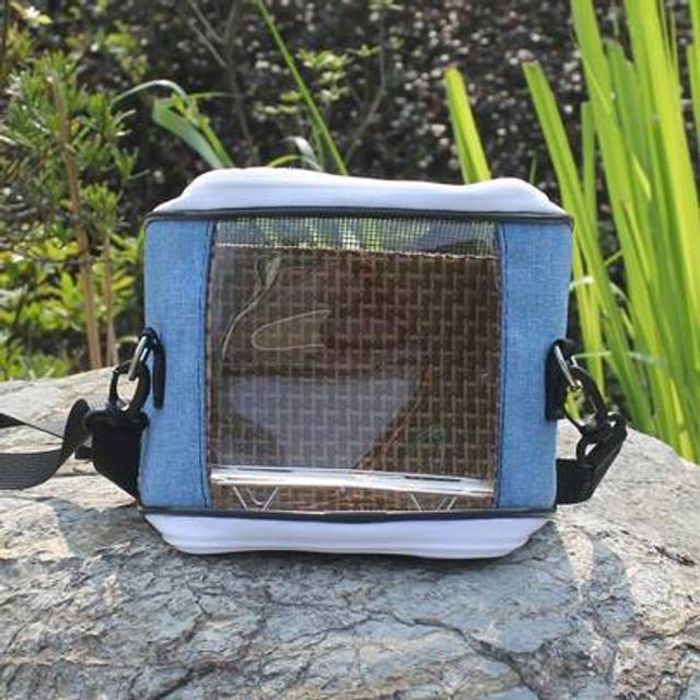 SHEIN Portable Pet Bird Carrier Bag - Suitable For Travel, Training And Outdoor Use - Compact And Lightweight Bird Backpack With Adjustable Shoulder Straps