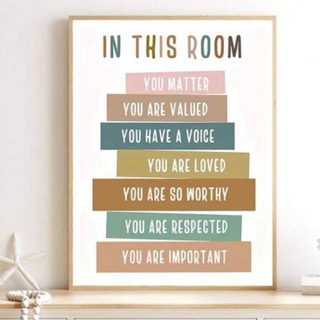 SHEIN 1pc Colorful Motivational Wall Art Canvas Print For Home Decoration,Poster Gifts Birthday Graduation