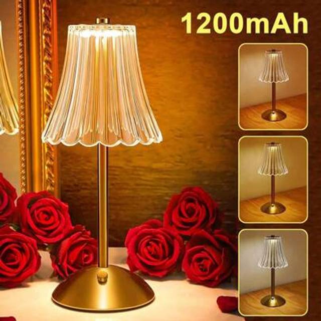 SHEIN LED 1200W Modern Table Lamp Dimmable Cordless Night Light Rechargeable Lamp,Home Accessories,Room Decor Bedroom,Book Light,Night Light,Reading Light,B
