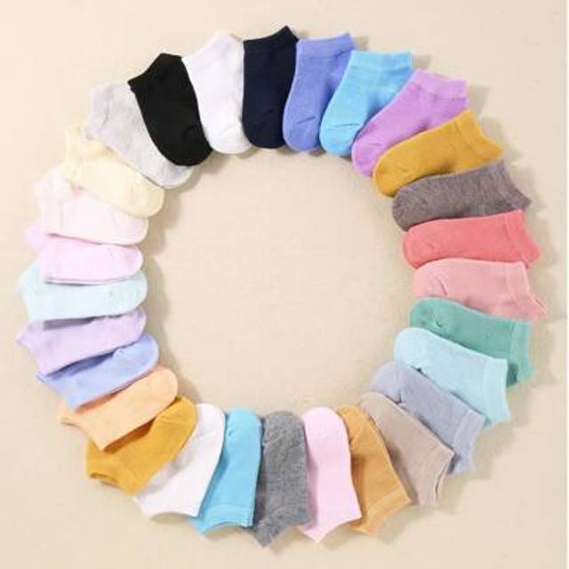 SHEIN 10 Pairs/Sets Of Random Color Baby Neutral Socks Baby Nude Socks Boys And Girls Simple Casual Sports Socks All Seasons Can Wear All Plain Baby Socks N