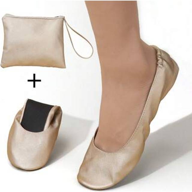 SHEIN Women&#39;s Lightweight, Barefoot Comfortable Foldable Ballet Flats, Slip-On Indoor Party Slippers, Spare Shoes