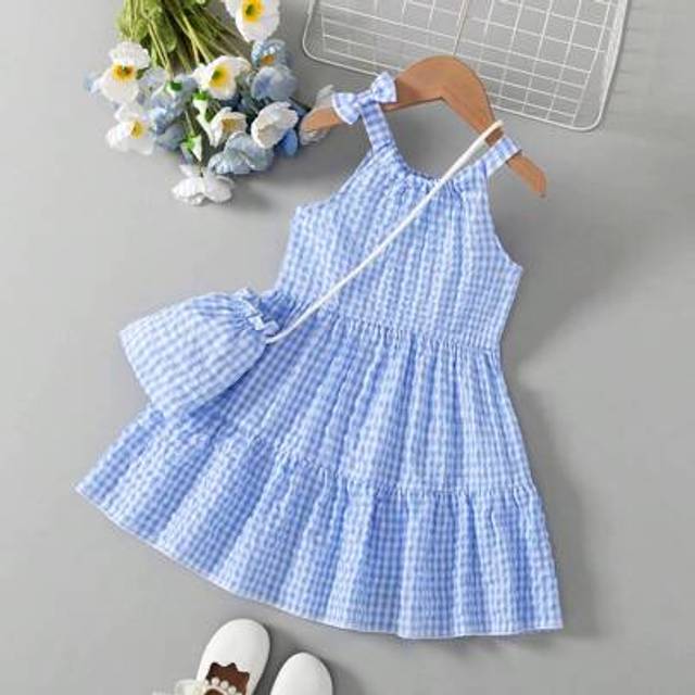 SHEIN Young Girl Ditsy Floral Tutu Dress, Summer