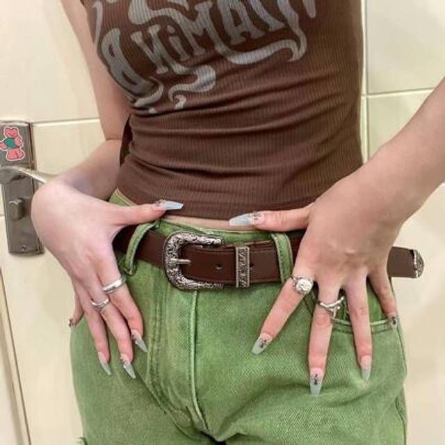 SHEIN Western Cowgirl Buckle Belt-Travel Beach party belt For Women