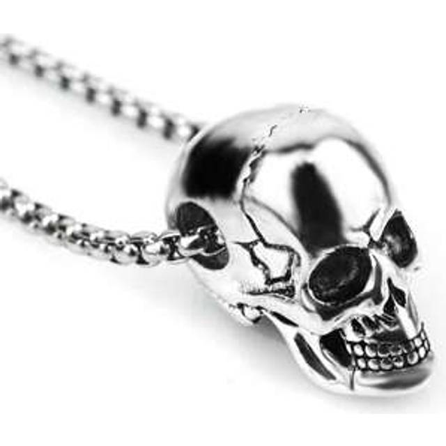 SHEIN 1pc Titanium Steel Skull Chain Necklace, Men&#39;s Hip Hop Punk Style