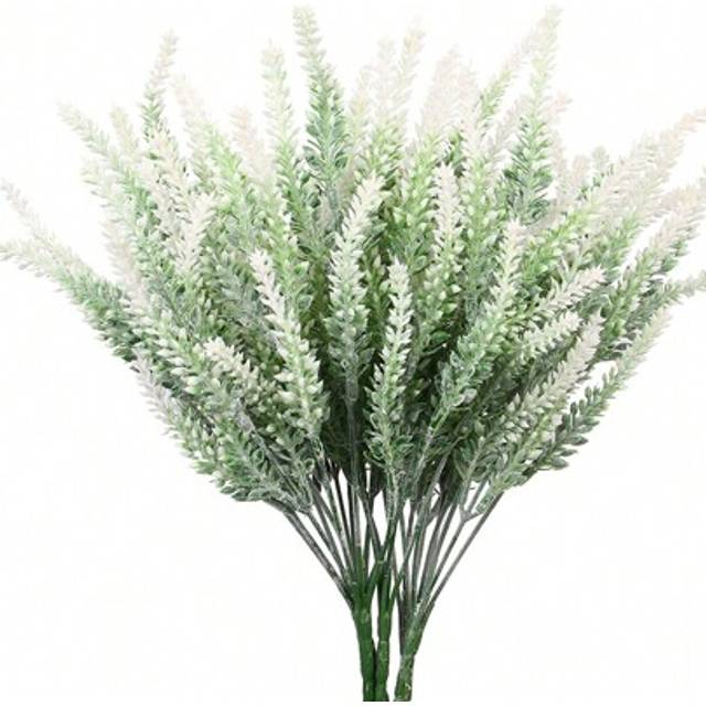 SHEIN 1PC Artificial Plants Plastic Lavender Bouquets Fake Flowers For Autumn Wedding Vase For Home Dining Room Bedroom Decorations, Festival Birthday Party