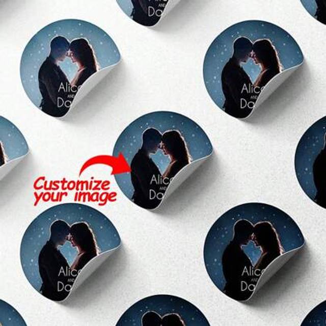 SHEIN 100pcs Universal Labels Round Custom Sticker Labels- Personalized Custom Stickers For Birthday And Labels Product Box Wedding Party Labels Seal, Adhes