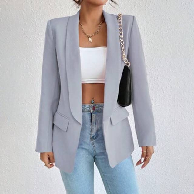 Chiquease Solid Shawl Collar Blazer