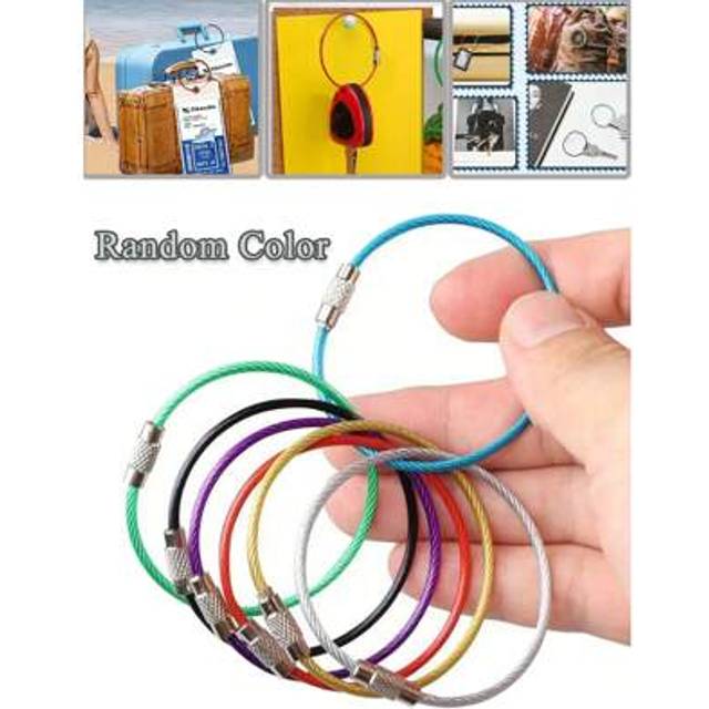 SHEIN Colorful Stainless Steel Carabiner Keychains - , Key Ring Connectors,Multipurpose, Rust-Resistant Keychains,For Diy Jewelry Accessories Quick-Release