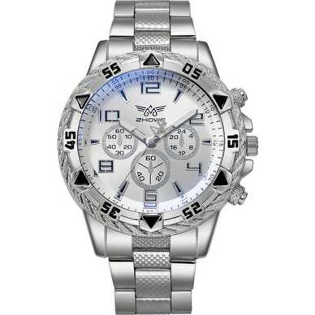 SHEIN 1pc Men&#39;s Fashion Steel Strap Oversized Dial Watch
