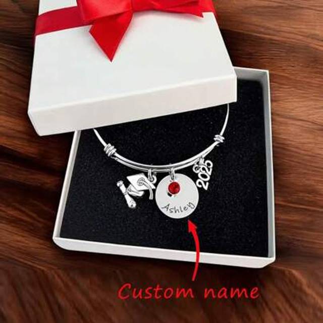 SHEIN Custom Graduation Gifts, Personalized Graduation Bracelets For Her, Graduation Gifts For The Class Of 2025, College Graduation Jewelry, High School,Si