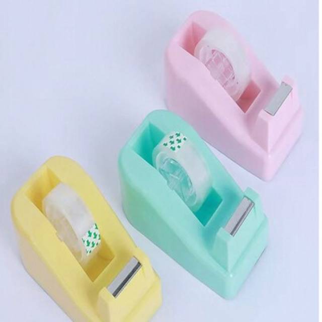 SHEIN 1pc Small Desk-Mounted Colorful Plastic Creative Tape Dispenser, Office Supplies Back To School