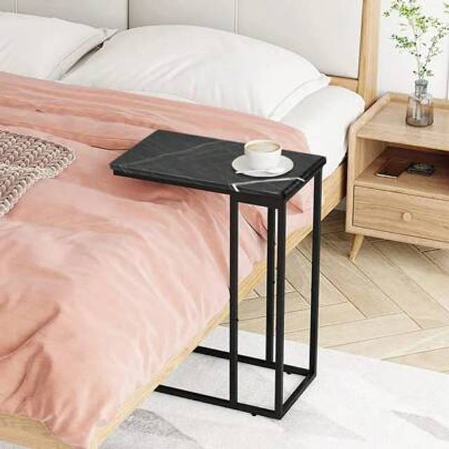 SHEIN C Shaped Sofa Side Table Coffee Snack Table Living Room Bedside Under Sofa Metal Frame 30*40*60cm