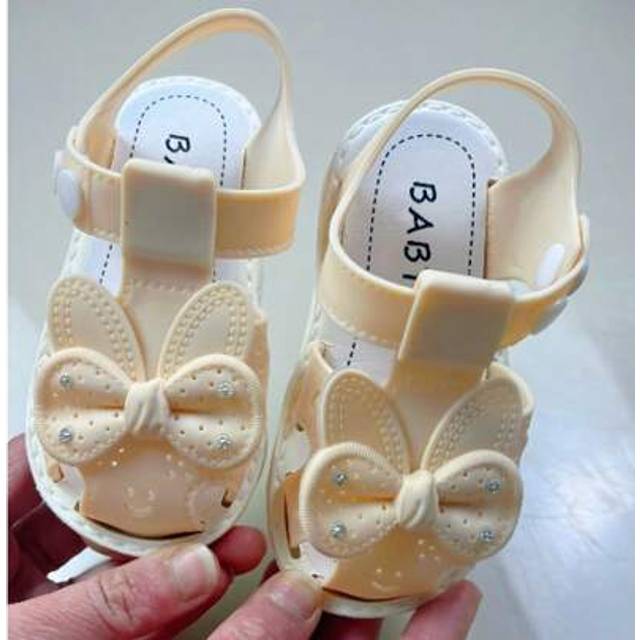SHEIN 1 Pair Baby Sandals Cute Bow Diamond Toddler Girl Shoes First Walkers Soft Bottom Girls Sandals Summer Beach